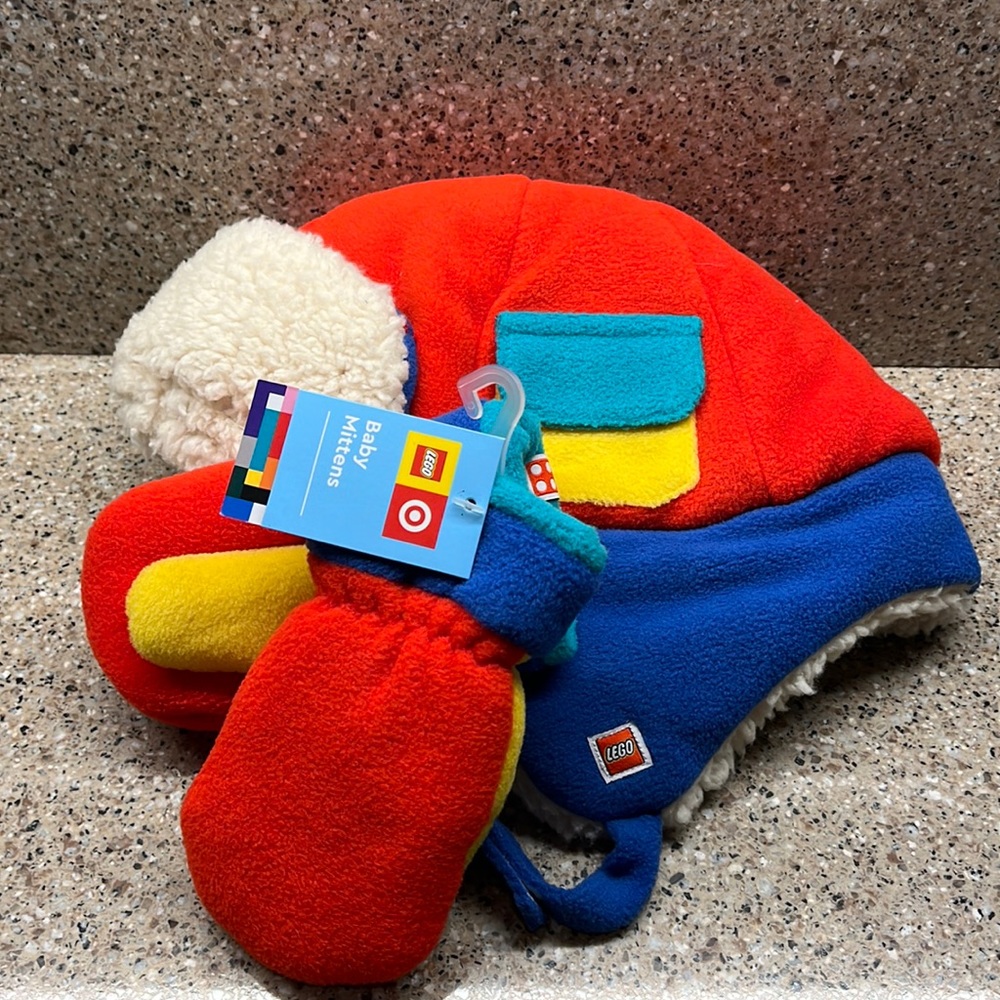 LEGO x Target | Trapper Hat + Mittens | size 12-24M